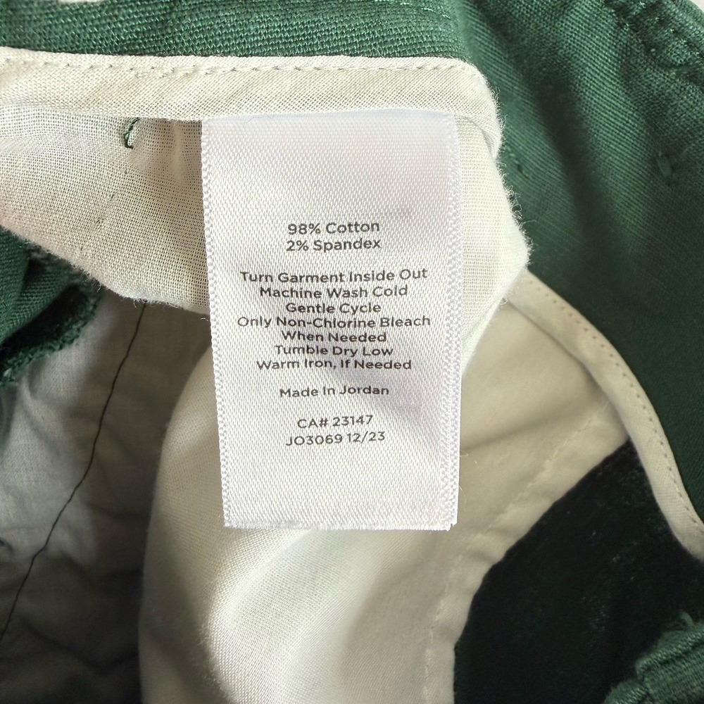 Talbots Green Sailor Pants Womens 14w Petite Wide Leg Gold Button High Rise Crop - Picture 8 of 8